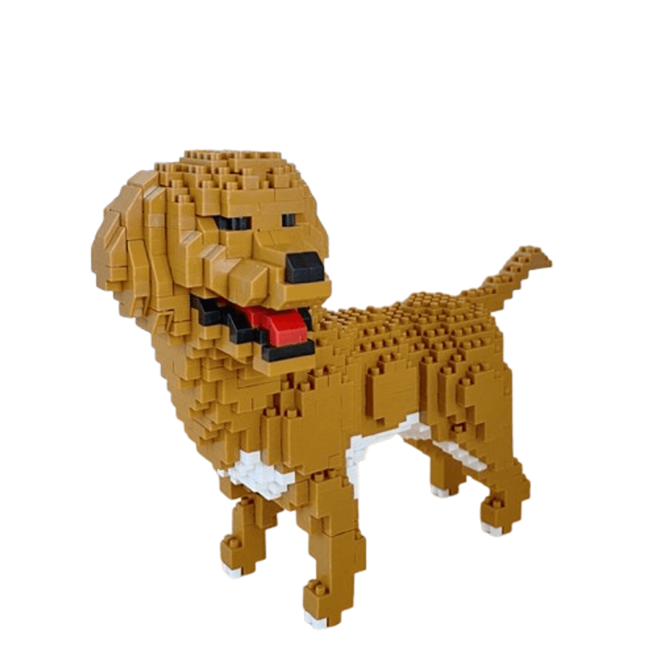Cooper 🐾 Golden Retriever Dog Building Block Set