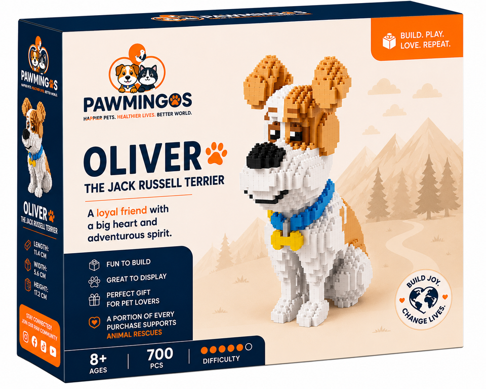 Oliver🐾 Jack Russell Terrier Dog Building Block Set