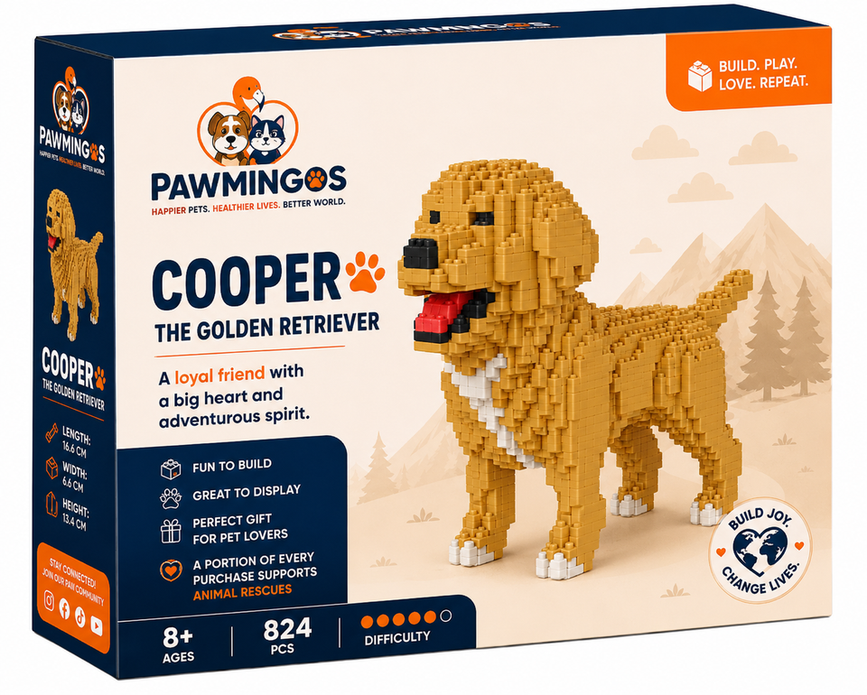 Cooper 🐾 Golden Retriever Dog Building Block Set